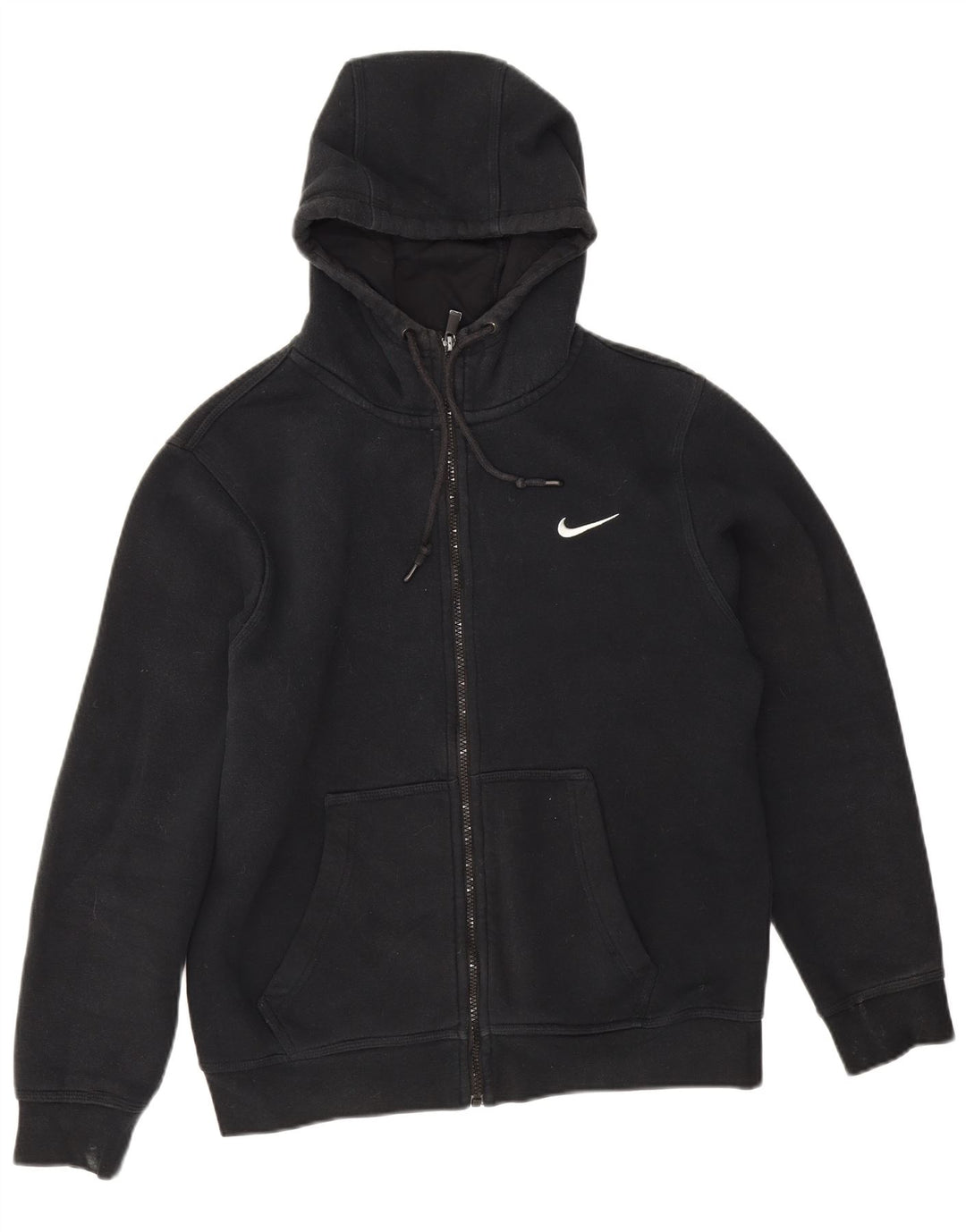 Felpa con cappuccio e zip Nike da uomo in cotone nero medio