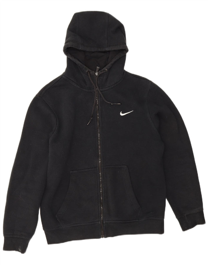 Felpa con cappuccio e zip Nike da uomo in cotone nero medio