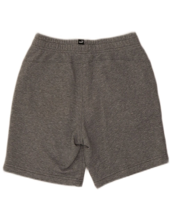 Pantaloncini sportivi Puma da bambino 11-12 anni in cotone grigio screziato