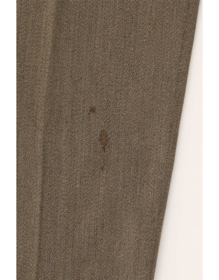 Pantaloni da abito con pegging da uomo Marks & Spencer W32 L33 Lana nuova kaki