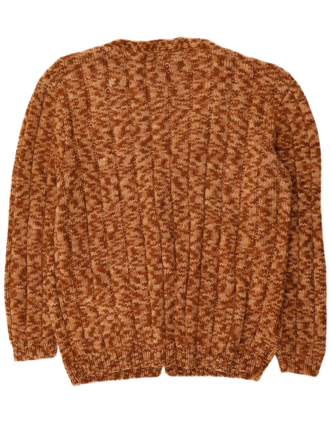 Maglione cardigan da uomo vintage XL marrone screziato