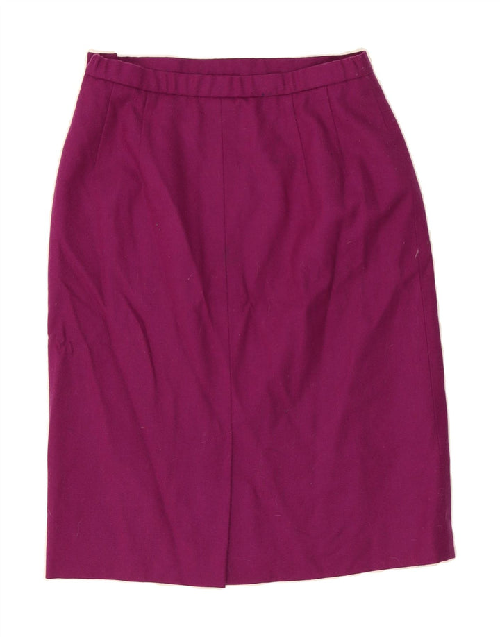 PENDLETON Womens Straight Skirt UK 10 Small W27 Maroon New Wool Vintage Pendleton and Second-Hand Pendleton from Messina Hembry 