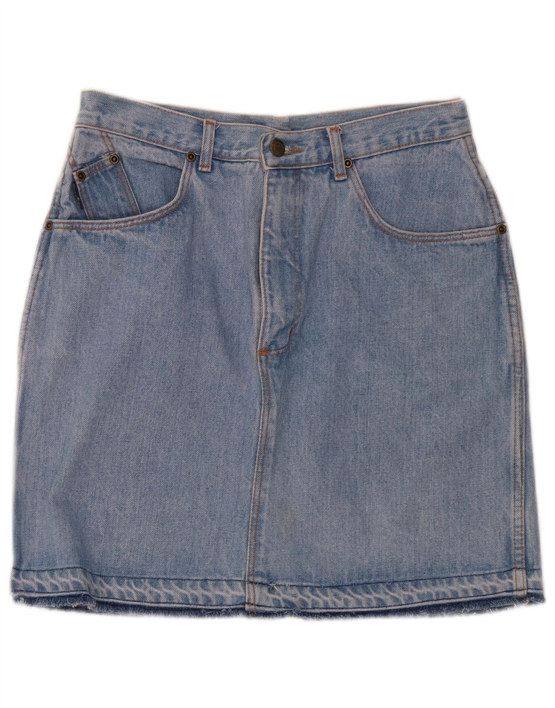 Mini gonna di jeans da donna Wrangler W30 blu medio