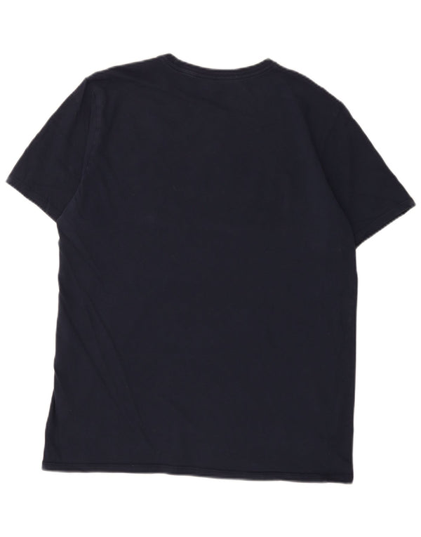 Nike Mens Athletic Cut Graphic T-Shirt Top Large Navy Blue Cotton