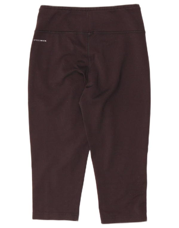 Leggings Reebok Donna Capri UK 8/10 Small Nero Poliestere