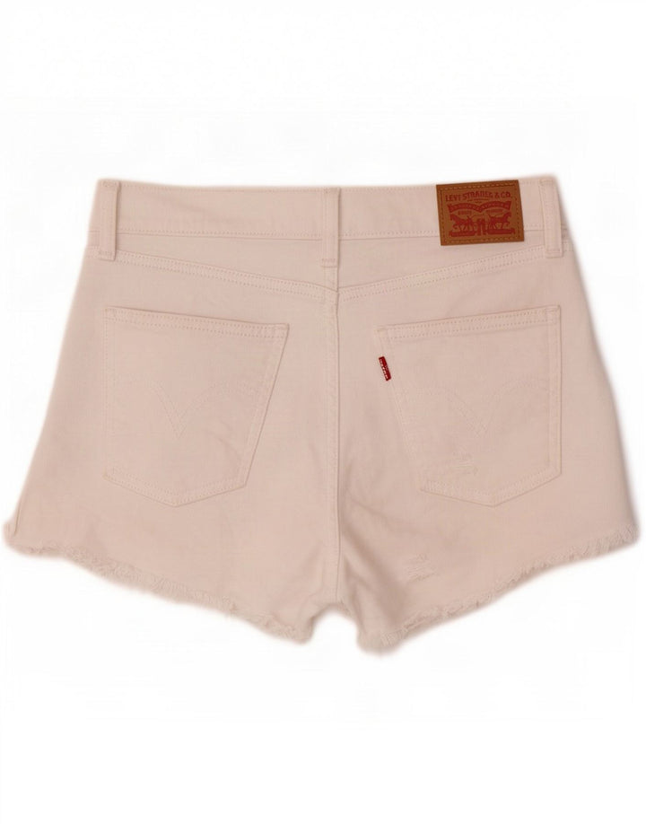 Pantaloncini di jeans da donna Levi's W28 cotone bianco medio