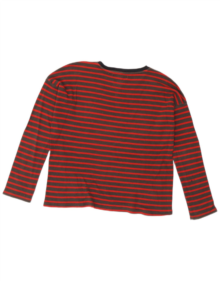 Top Zara da donna a maniche lunghe UK 14 a righe rosse medie