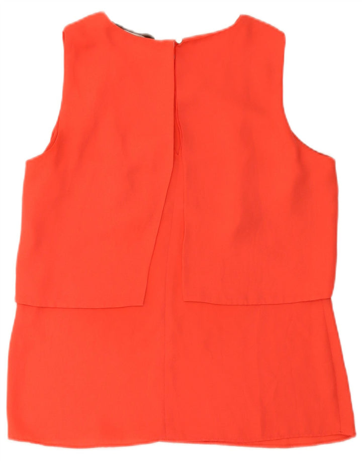 Top senza maniche in camicetta da donna Zara UK 12 arancione medio