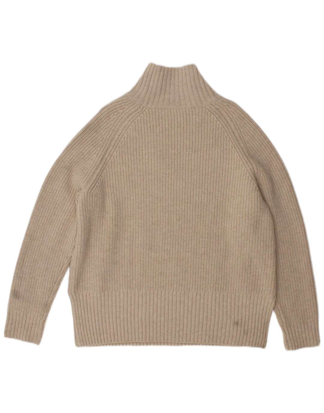 Maglione maglione oversize con collo dolcevita da donna Zara UK 10 piccolo in lana beige