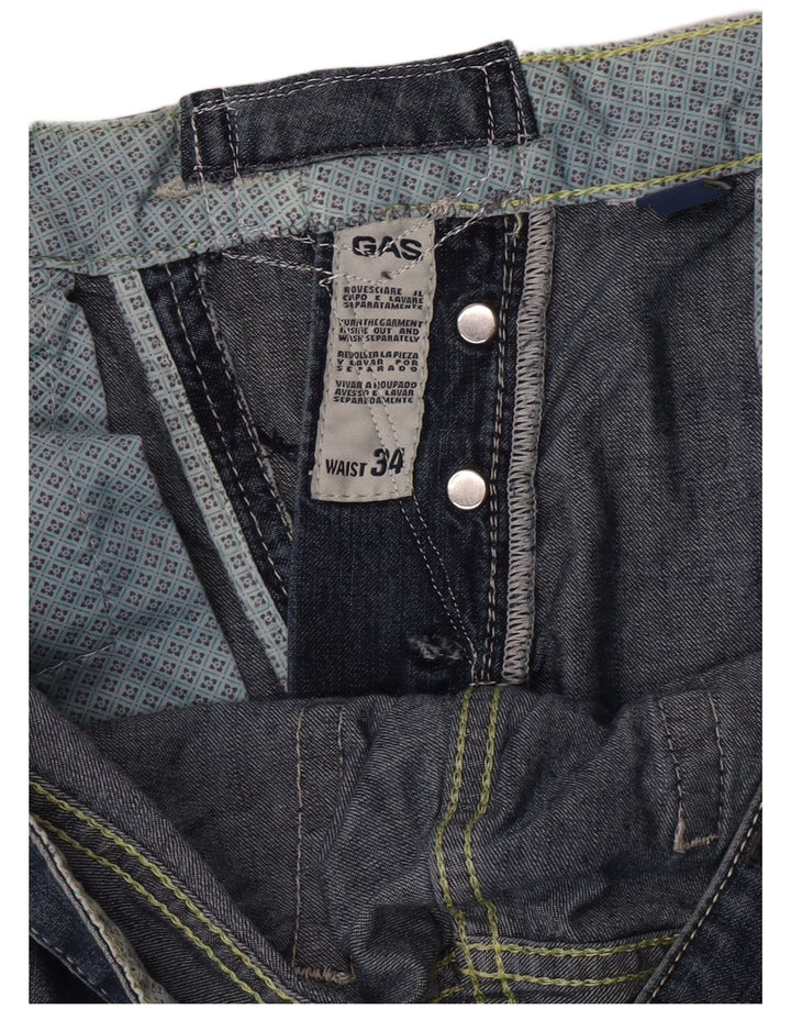 Pantaloncini di jeans da uomo Gas W34 grandi blu
