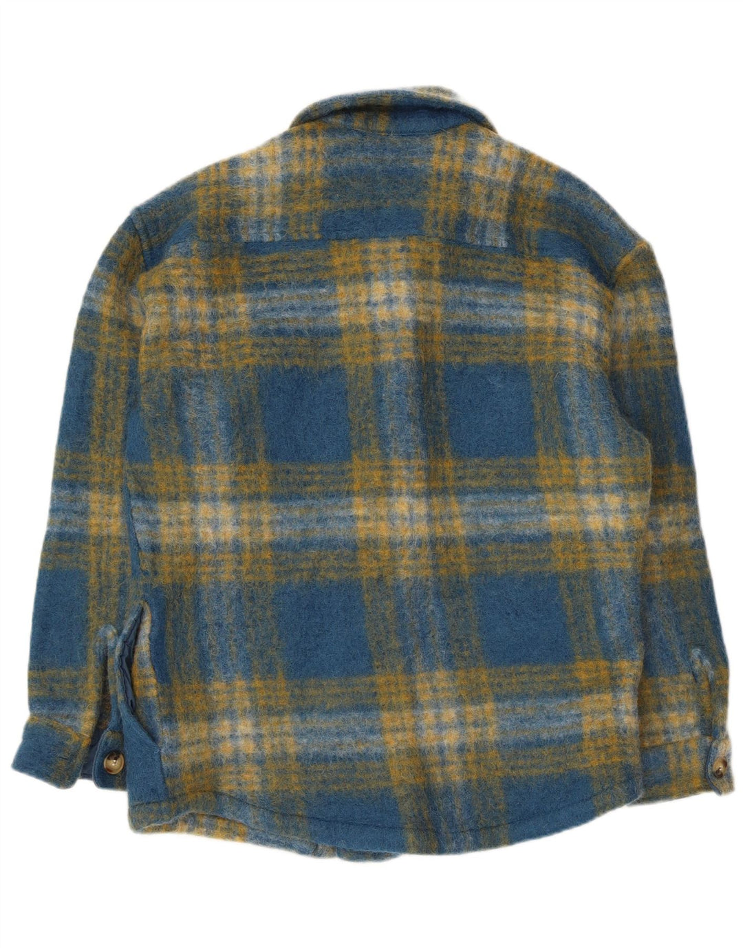 Zara Uomo Overshirt Camicia in flanella Grande scozzese blu