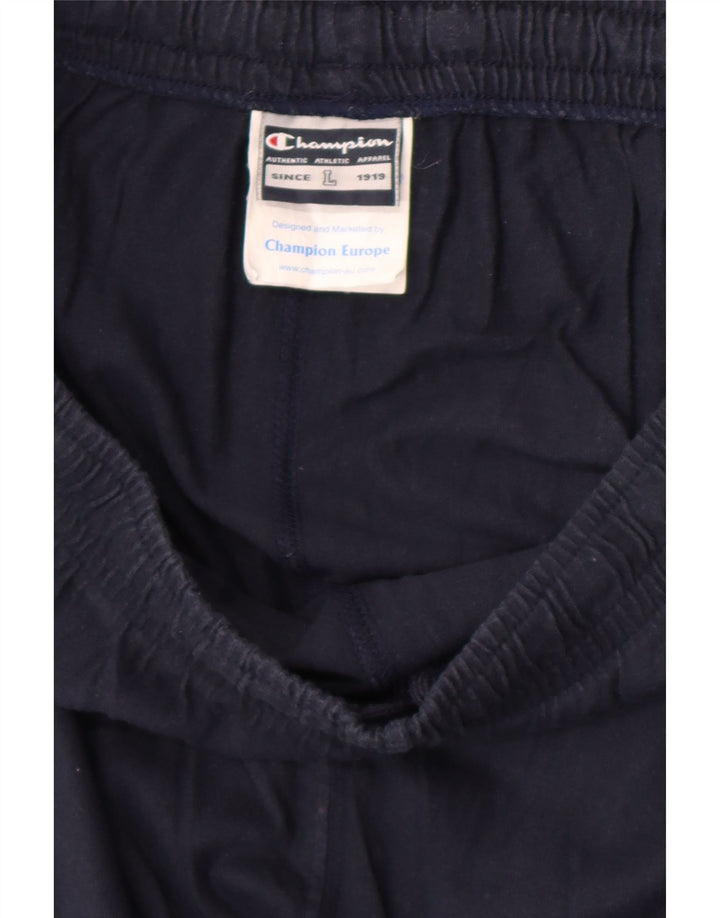 Pantaloni da tuta da uomo Champion Large in cotone blu navy