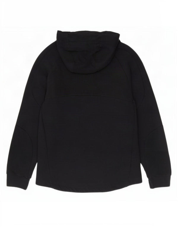 Felpa con cappuccio e zip da uomo Puma grande in cotone nero