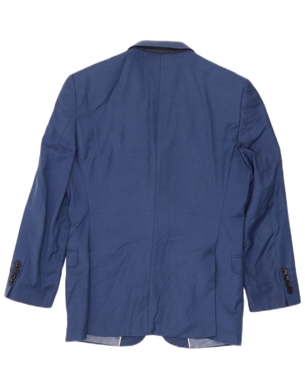 Giacca blazer da uomo a 2 bottoni con maniche a 3/4 French Connection UK 36 piccola blu