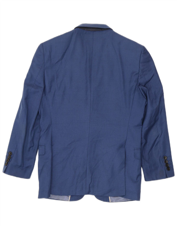 Giacca blazer da uomo a 2 bottoni con maniche a 3/4 French Connection UK 36 piccola blu