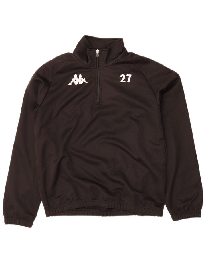 Giacca da uomo con grafica pullover Kappa, giacca media, colore nero, poliestere