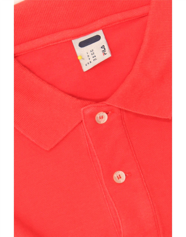 FILA Mens Polo Shirt IT 52 Large Red Cotton Vintage Fila and Second-Hand Fila from Messina Hembry 