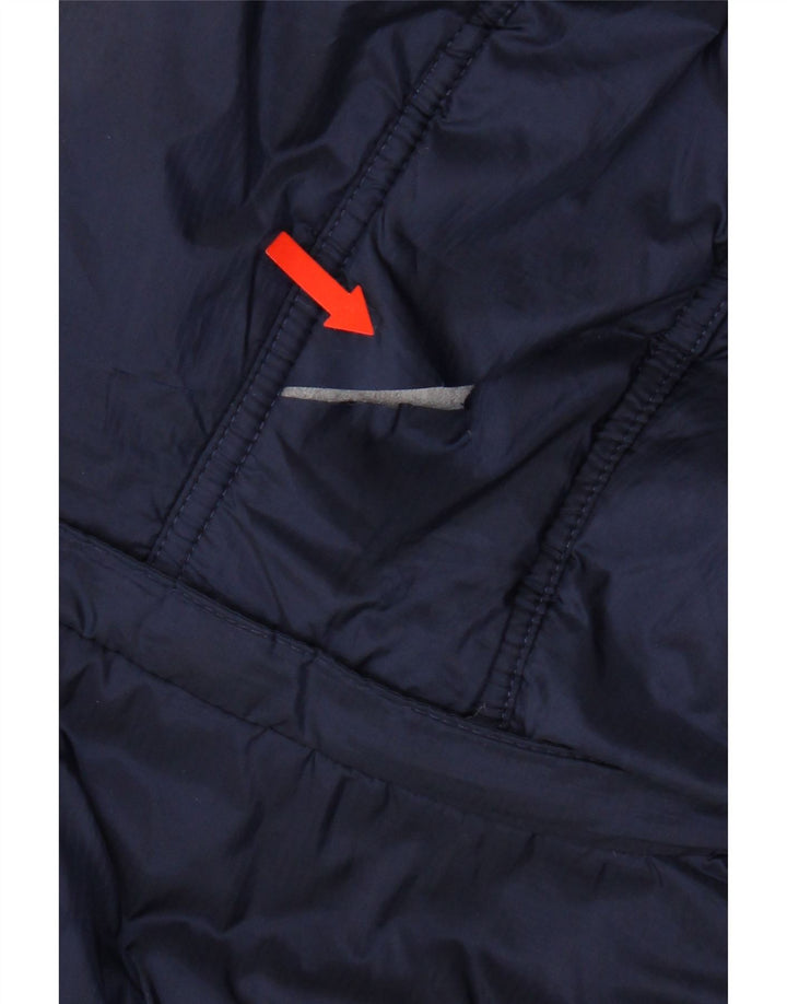 MICHAEL KORS Womens Hooded Padded Jacket UK 14 Medium Navy Blue Polyester Vintage Michael Kors and Second-Hand Michael Kors from Messina Hembry 
