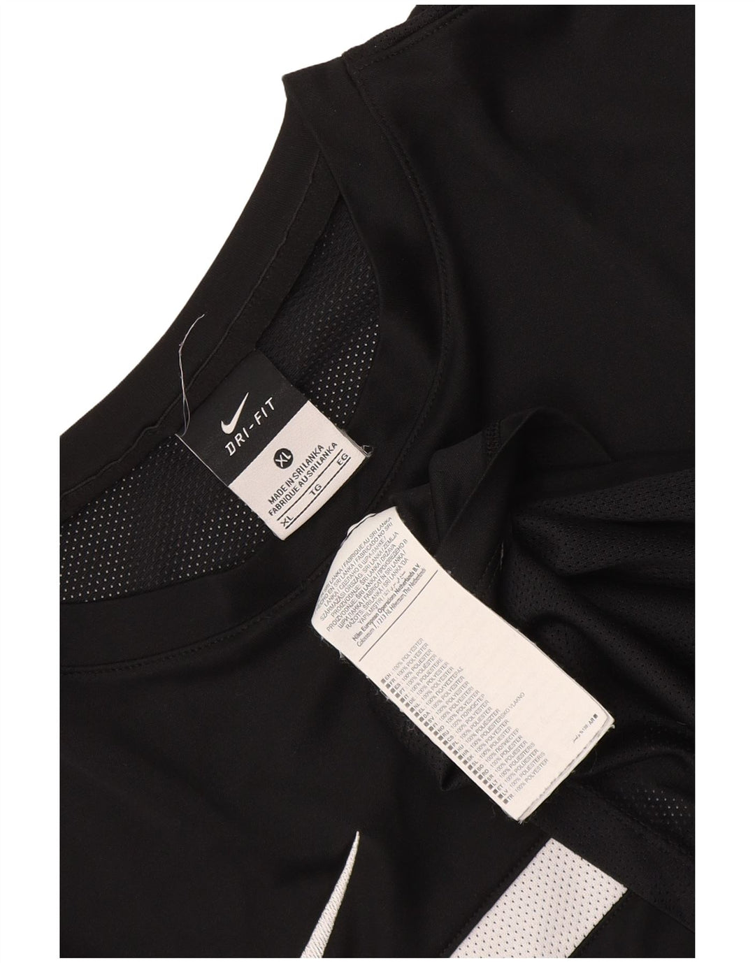 T-shirt Nike da uomo Dri Fit Top XL poliestere color block nero