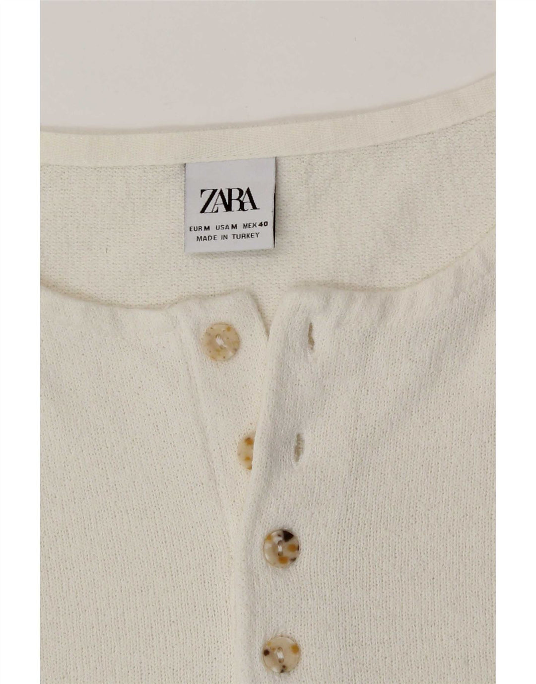 T-shirt Zara da uomo Top bianca media