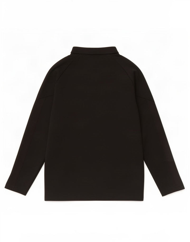 Maglia da tuta Puma da bambino con zip e collo, 7-8 anni, in poliestere nero