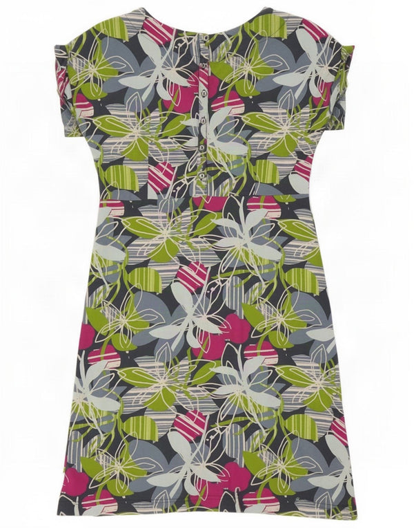 Weird Fish Womens Sheath Dress UK 12 Medium Multicoloured Floral Cotton