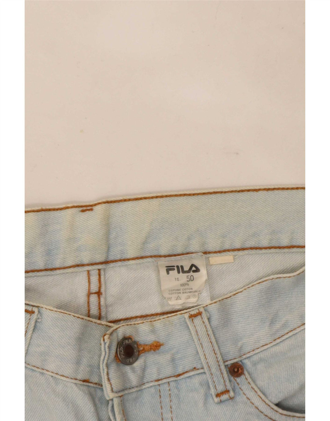 Jeans dritti da uomo Fila IT 50 Large W32 L32 cotone blu