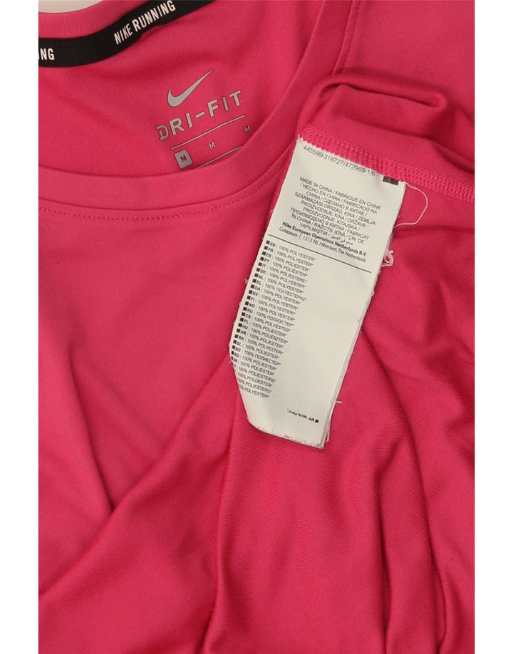 T-shirt da running Nike Dri Fit da donna, taglia UK 14, poliestere rosa medio