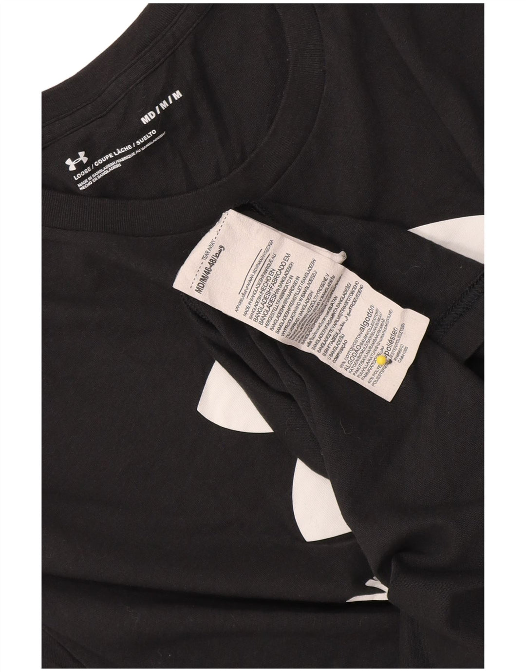 T-shirt grafica da uomo Under Armour Top in cotone nero medio