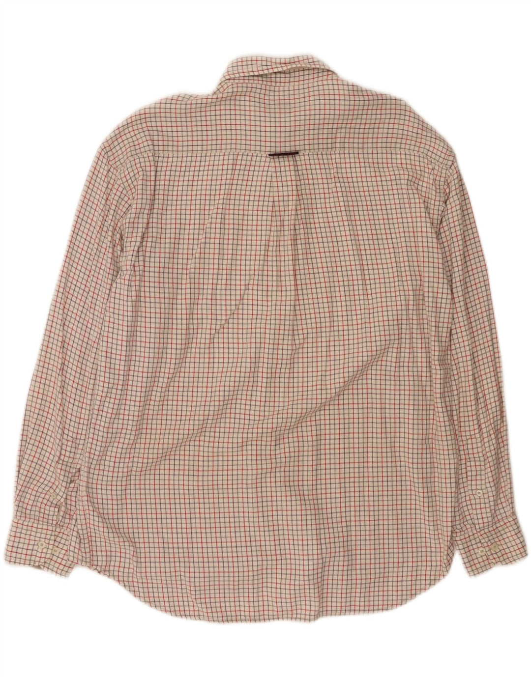 KAPPA Mens Flannel Shirt Medium White Check Cotton Vintage Kappa and Second-Hand Kappa from Messina Hembry 