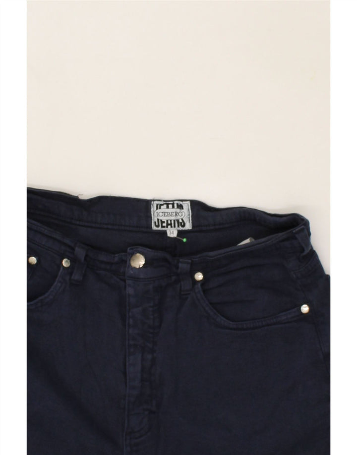 ICEBERG Womens Tapered Jeans W34 L24  Navy Blue Cotton Vintage Iceberg and Second-Hand Iceberg from Messina Hembry 