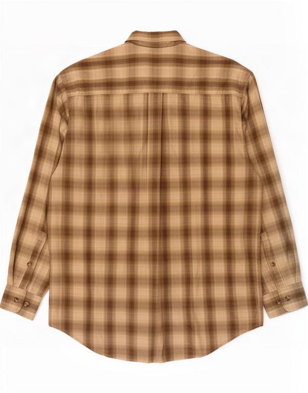 Camicia in flanella da uomo Timberland, cotone a quadri kaki medio