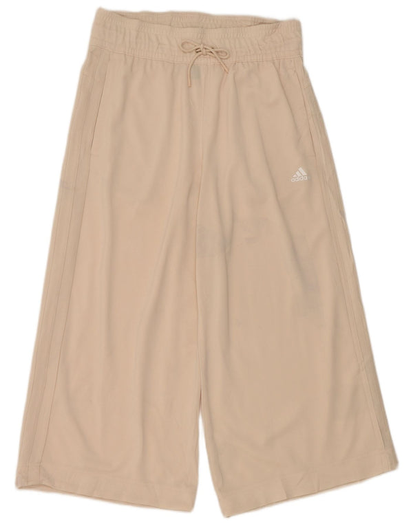 Pantaloni da tuta Adidas Capri da donna UK 8/10 Small Beige Poliestere