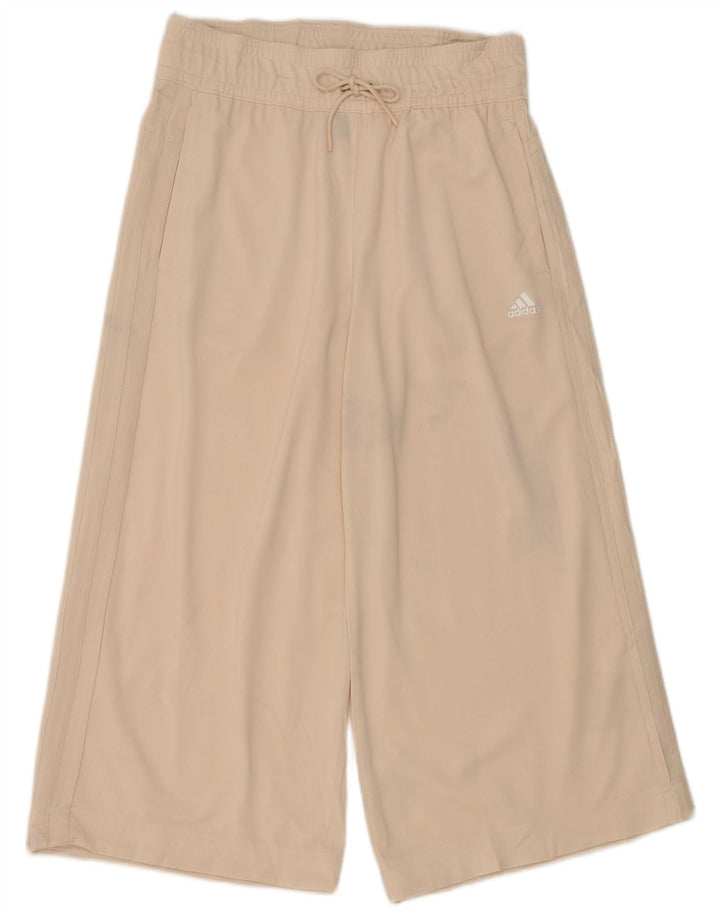 Pantaloni da tuta Adidas Capri da donna UK 8/10 Small Beige Poliestere