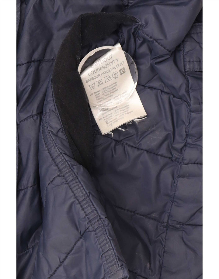Giacca imbottita da donna Barbour UK 16 Large Blu Navy Colourblock in poliammide