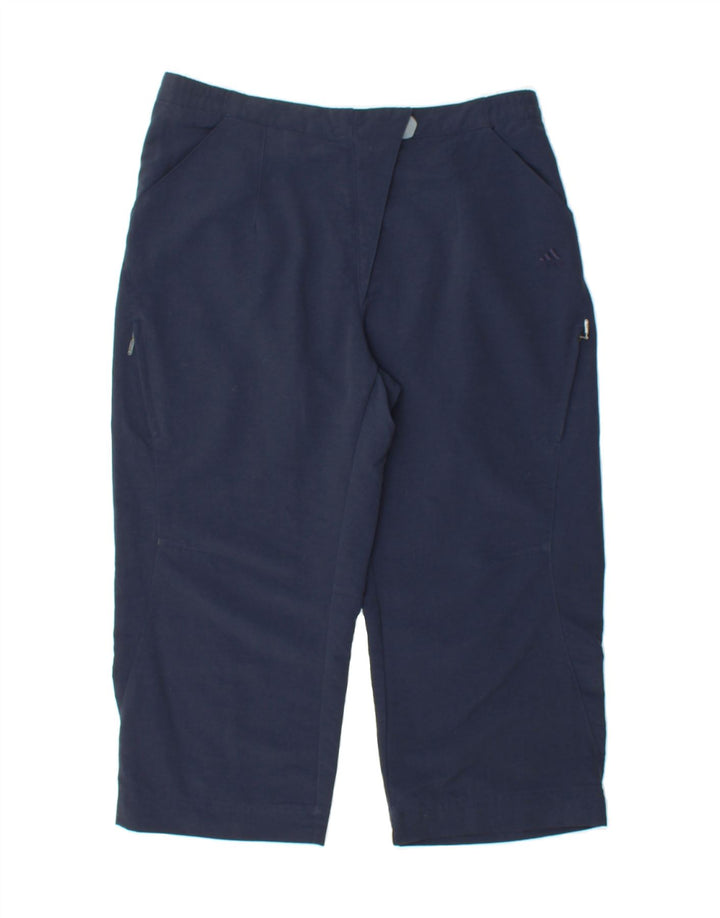 ADIDAS Womens Capri Trousers UK 12 Medium W32 L20 Navy Blue Polyamide Vintage Adidas and Second-Hand Adidas from Messina Hembry 