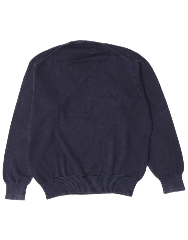Maglione Valentino Uomo Scollo a V IT 46 Small Cotone Blu Navy