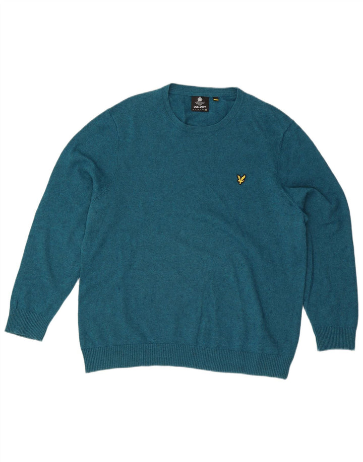 Maglione maglione girocollo da uomo Lyle & Scott 2XL cotone blu