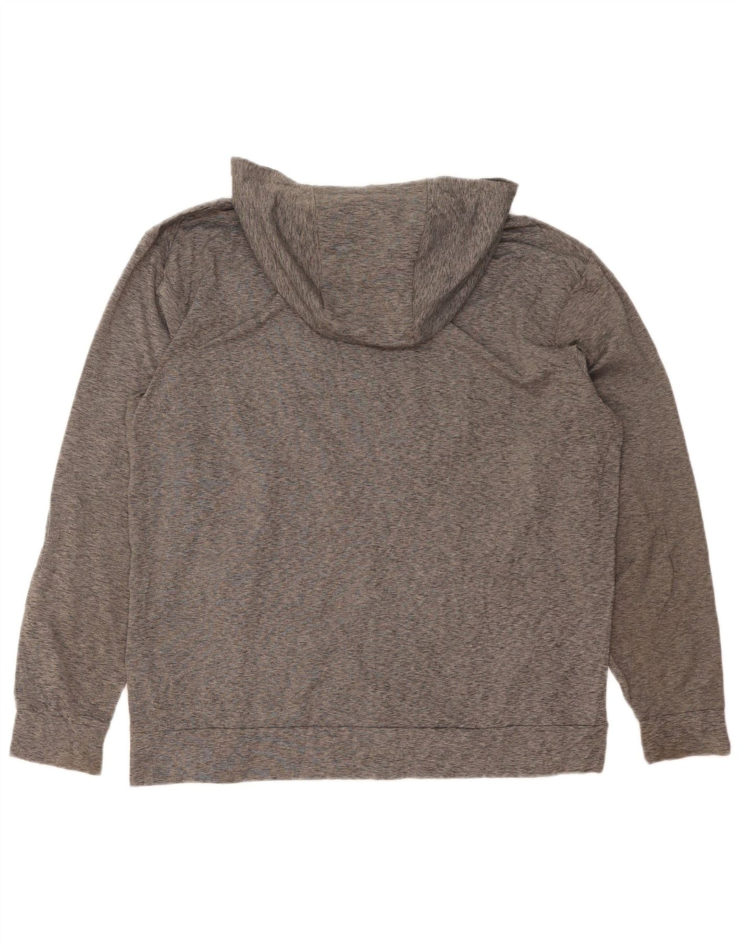 NIKE Felpa con cappuccio e zip Dri Fit da uomo XL Poliestere chiazzato grigio