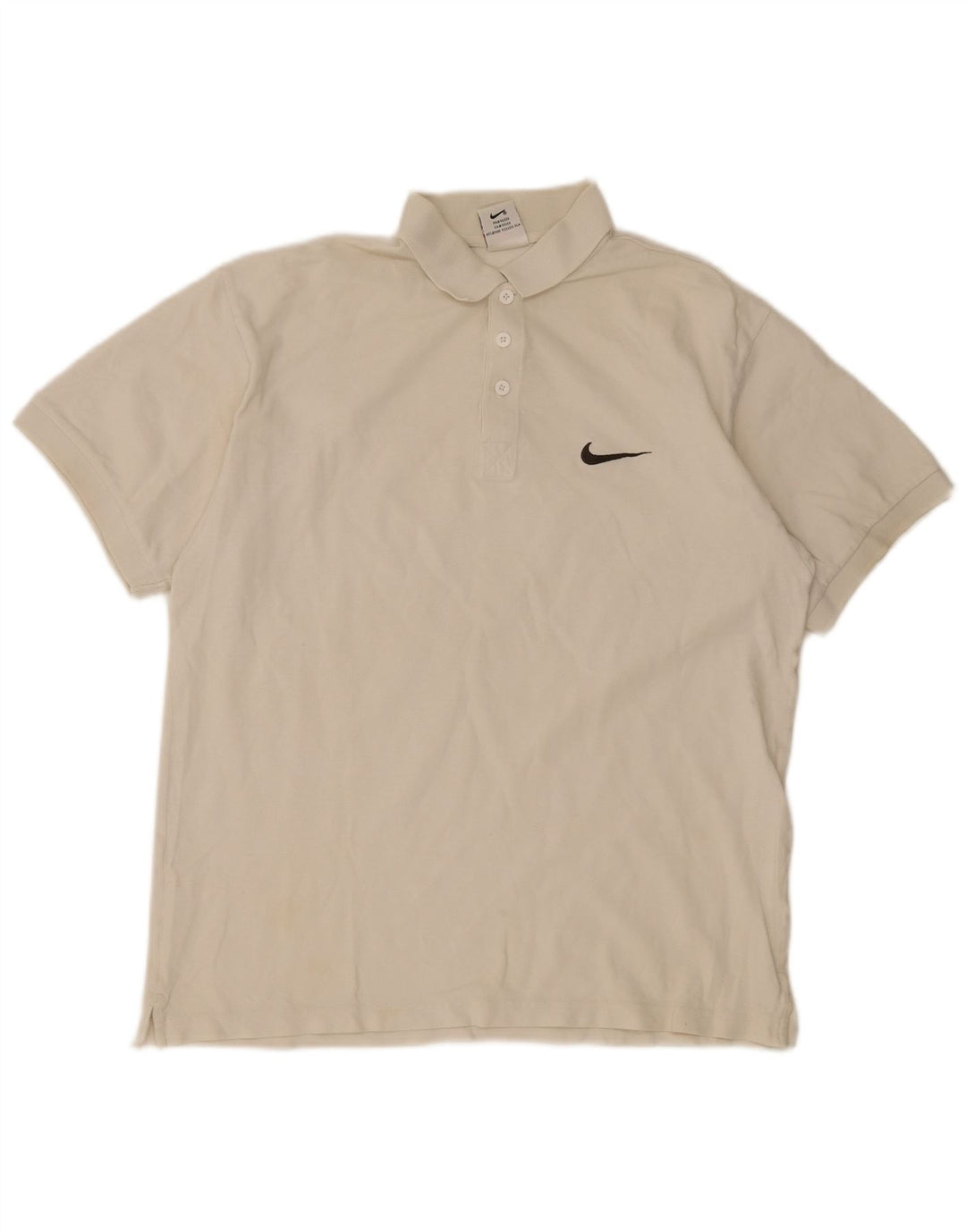 Polo Nike Uomo UK 39/41 Medio Bianco