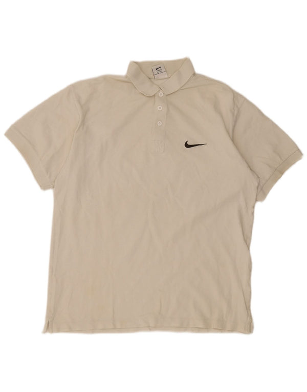 Polo Nike Uomo UK 39/41 Medio Bianco
