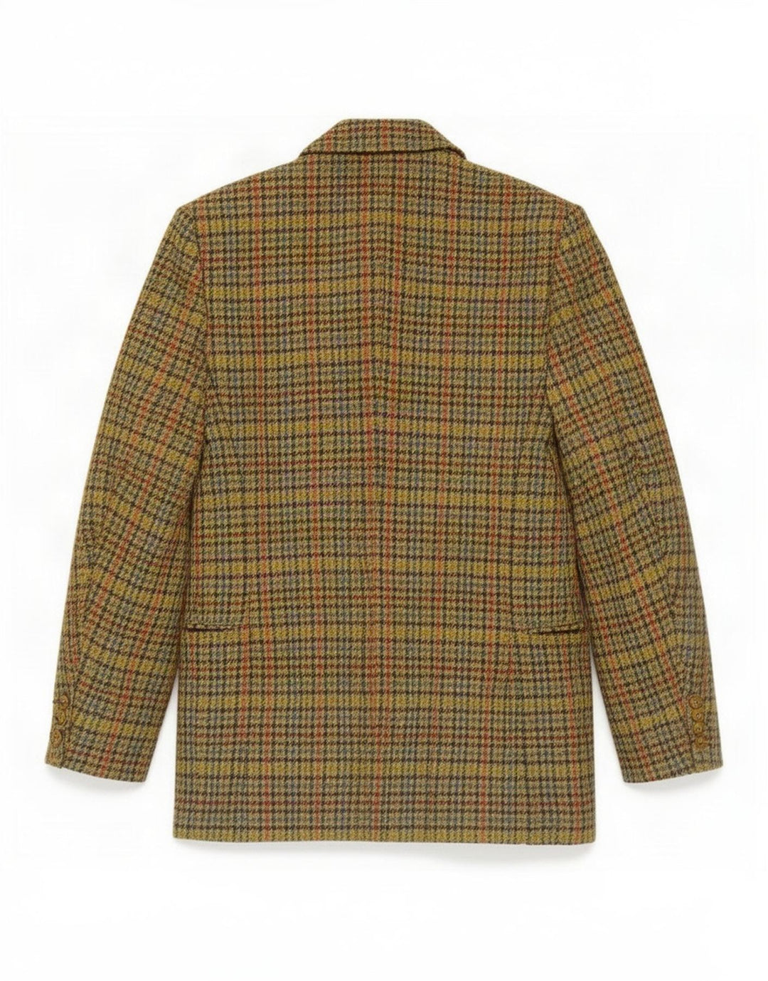 Giacca blazer vintage da donna a 3 bottoni UK 10 piccola classica pied de poule verde