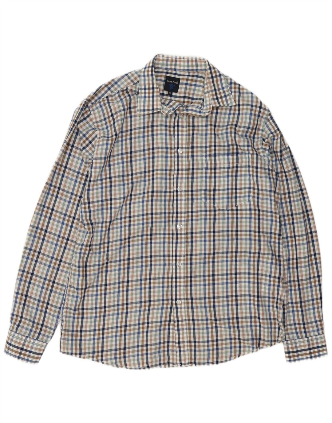 Camicia da uomo in flanella James Pringle a quadretti multicolore medio