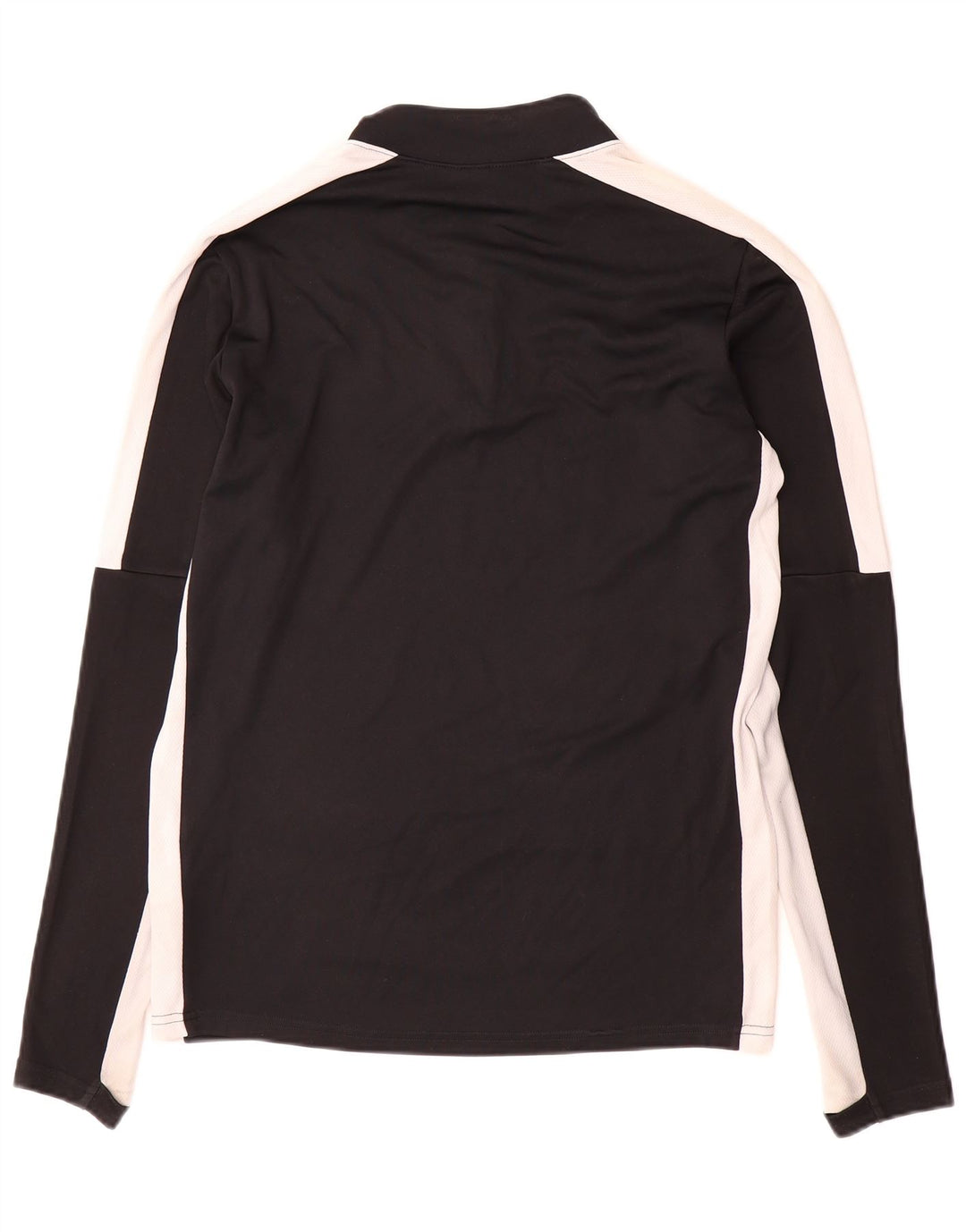 Nike - Maglia da uomo Dri Fit con zip e collo a maniche lunghe, piccola, color block nero