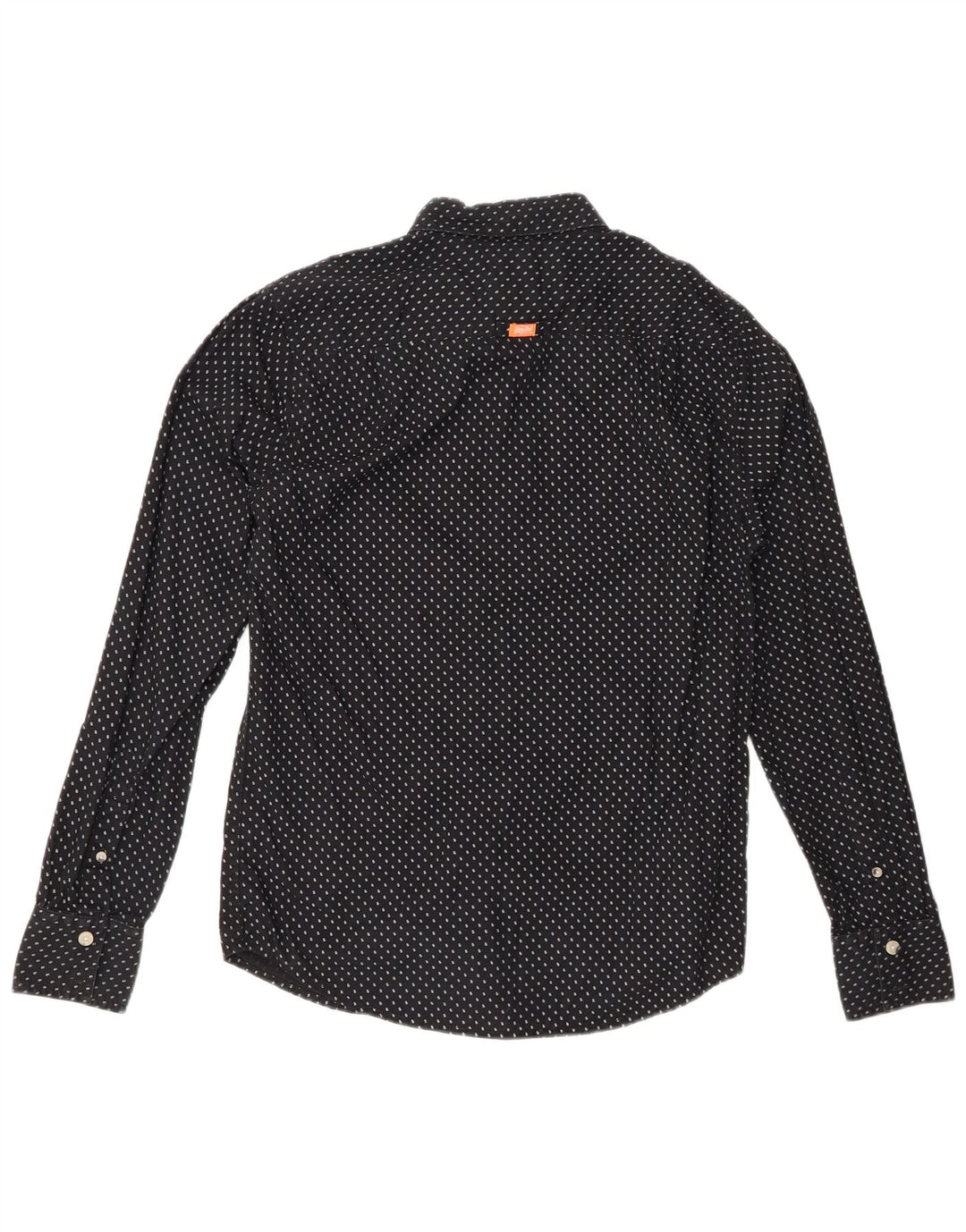 Camicia da uomo SUPERDRY in cotone maculato nero medio