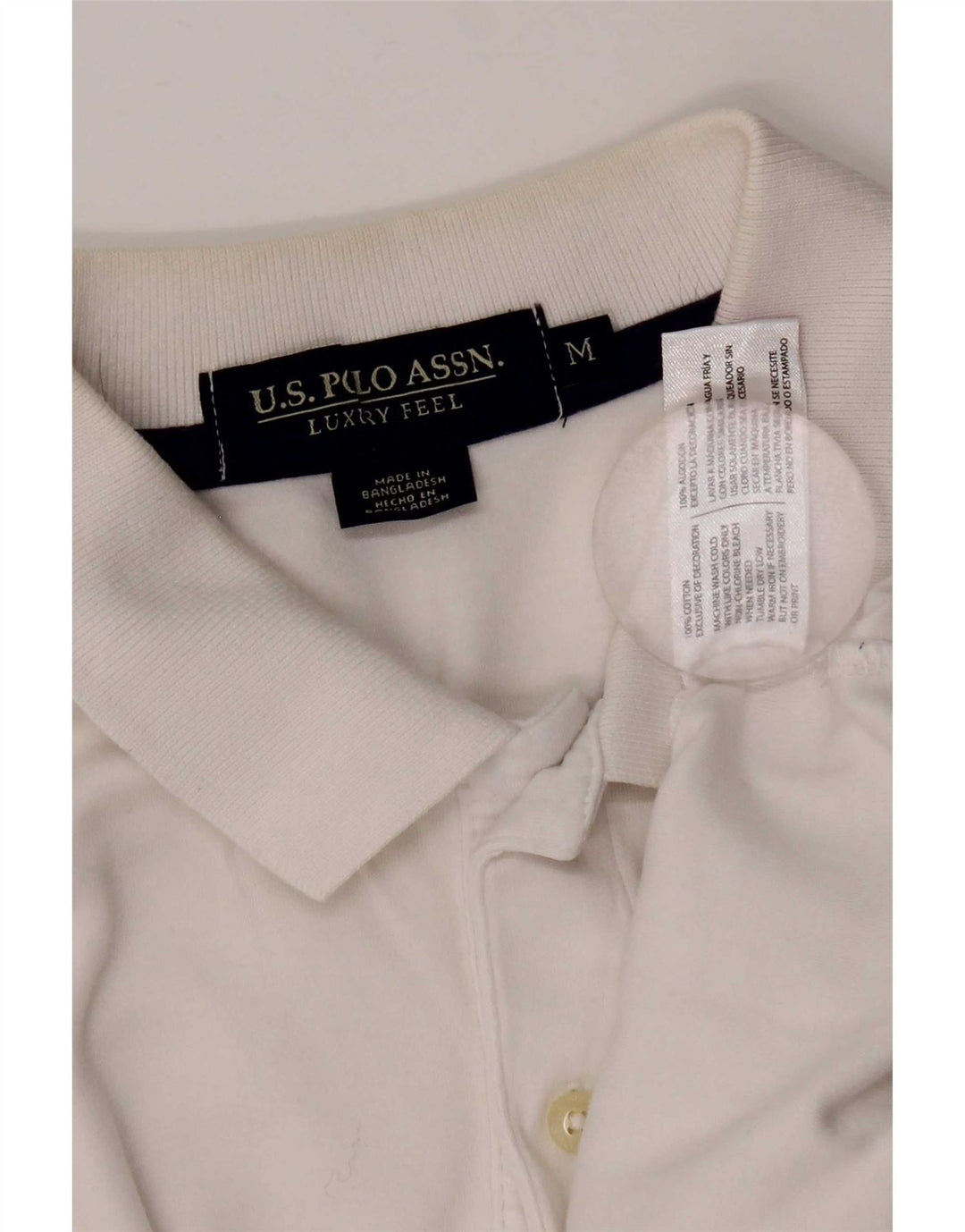 Polo Assn. Camicia da uomo in cotone bianco medio