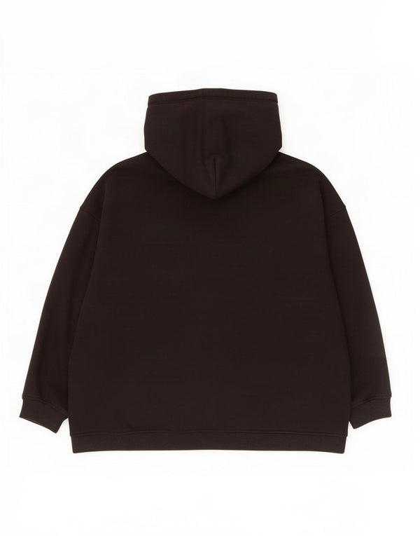 Maglione oversize con cappuccio da donna Zara UK 14 cotone nero medio