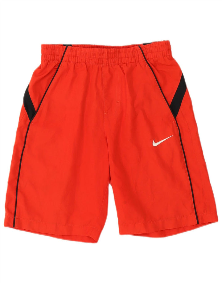 Pantaloncini sportivi NIKE da ragazzo 8-9 anni Small Rosso Colourblock in poliestere