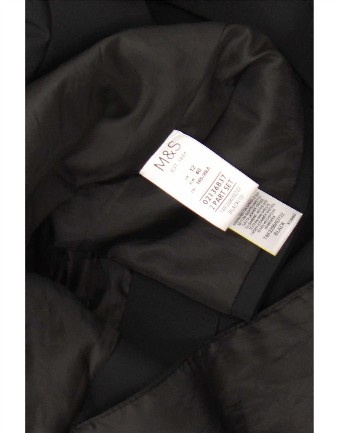 Trench da donna Marks & Spencer UK 12 medio poliestere nero