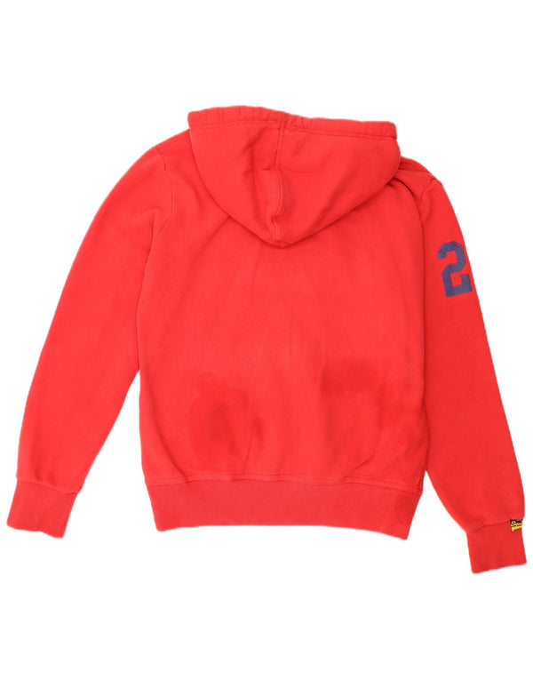 Felpa con cappuccio grafica da uomo Superdry Large rossa